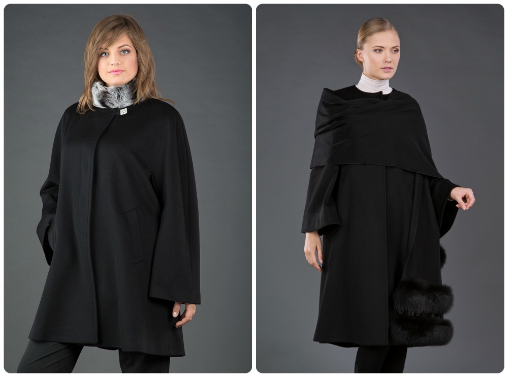 Трапециевидный силуэт пальто Трапециевидный силуэт