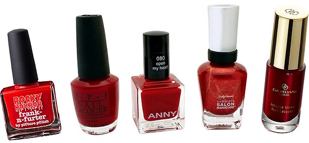 Коллекция красных лаков Лаки для ногтей