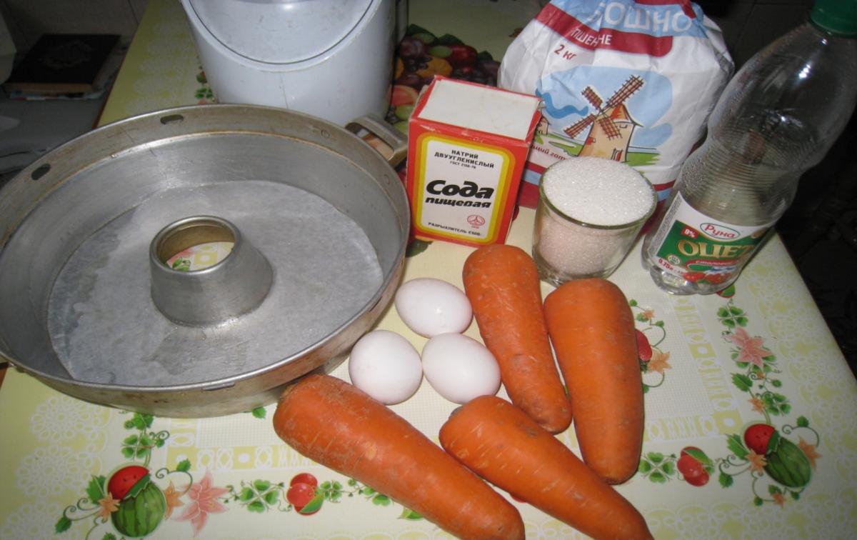 Ингредиенты для морковной запеканки