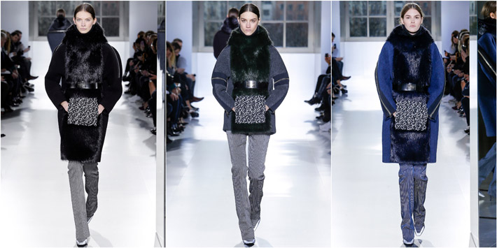 Модели с муфтами Показ мод