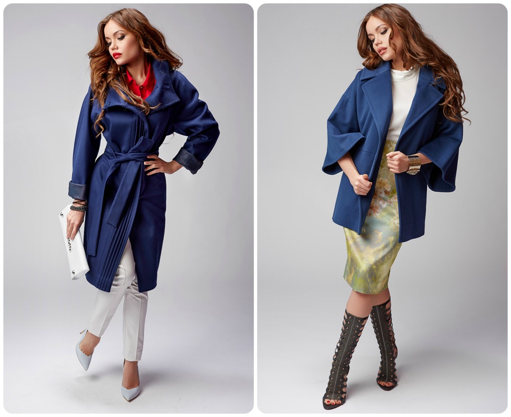 СИНЕЕ ПАЛЬТО от Teresa Tardia Teresa Tardia СИНЕЕ ПАЛЬТО