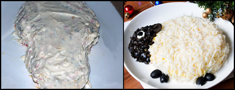 Выкладываем контур овечки Контур овечки