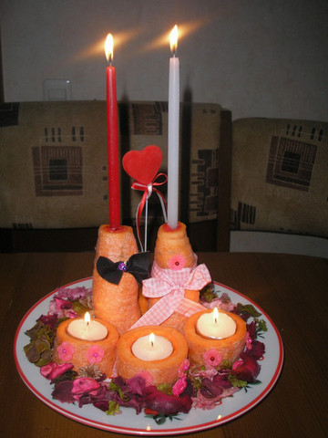 подсвечник из моркови